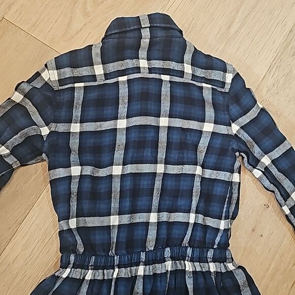 Ralph Lauren plaid tiered flannel shirtdress size 8 cotton - Picture 10 of 13